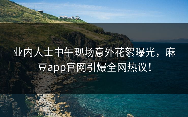 业内人士中午现场意外花絮曝光，麻豆app官网引爆全网热议！
