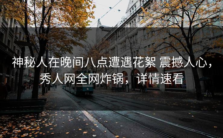 神秘人在晚间八点遭遇花絮 震撼人心，秀人网全网炸锅，详情速看