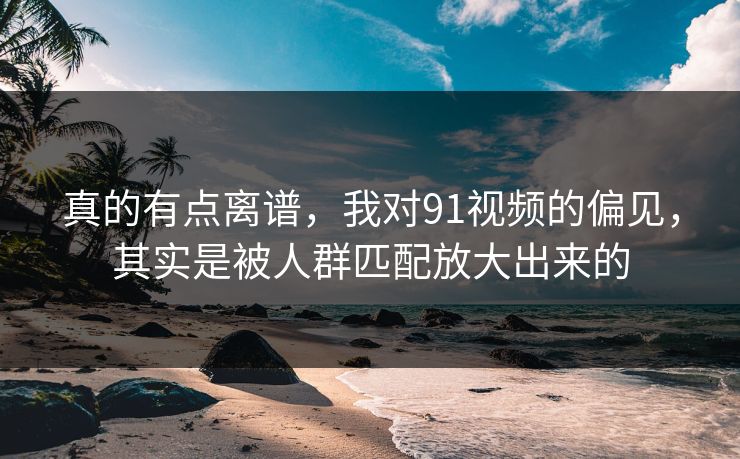 真的有点离谱，我对91视频的偏见，其实是被人群匹配放大出来的